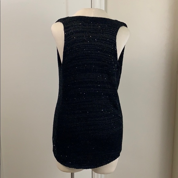 LAST CHANCE Michael Stars knit sweater tank top cowl sequins - Picture 5 of 8